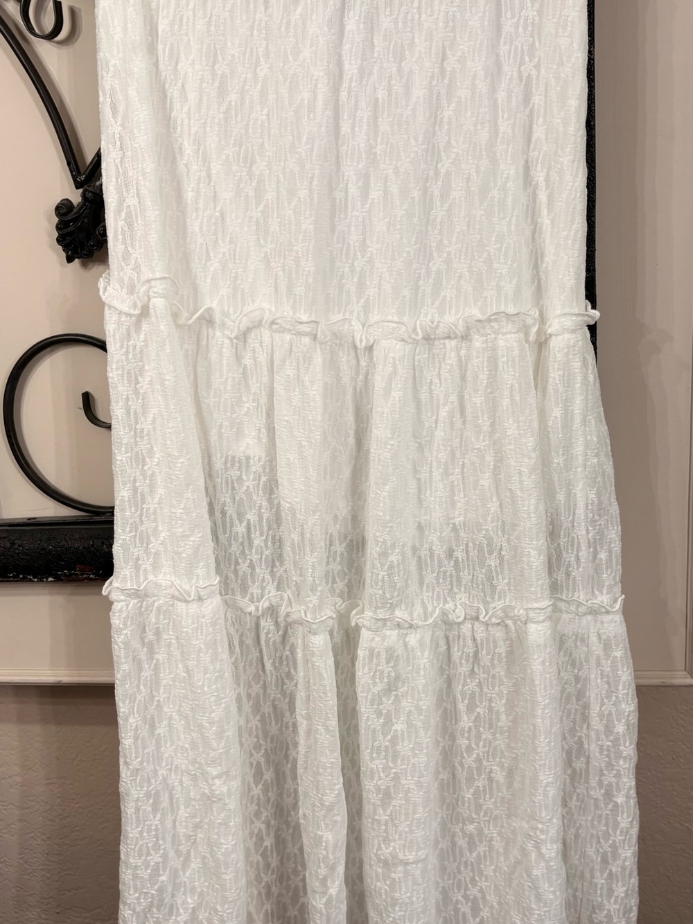 White Gilli Tiered Skirt Lined